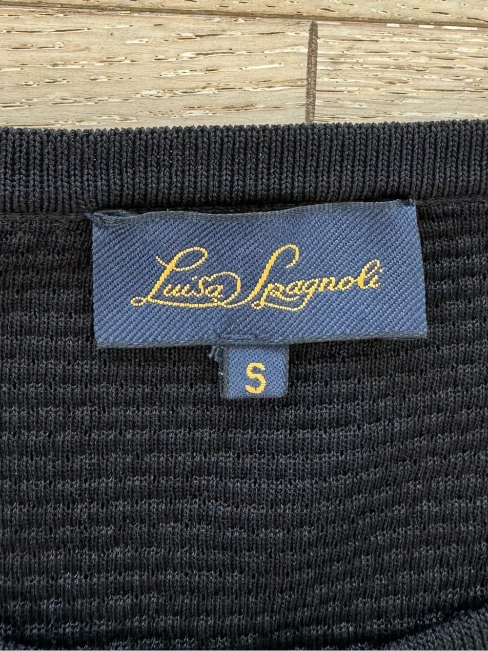 Luisa Spagnoli black with gold tone buttons blazer cardigan